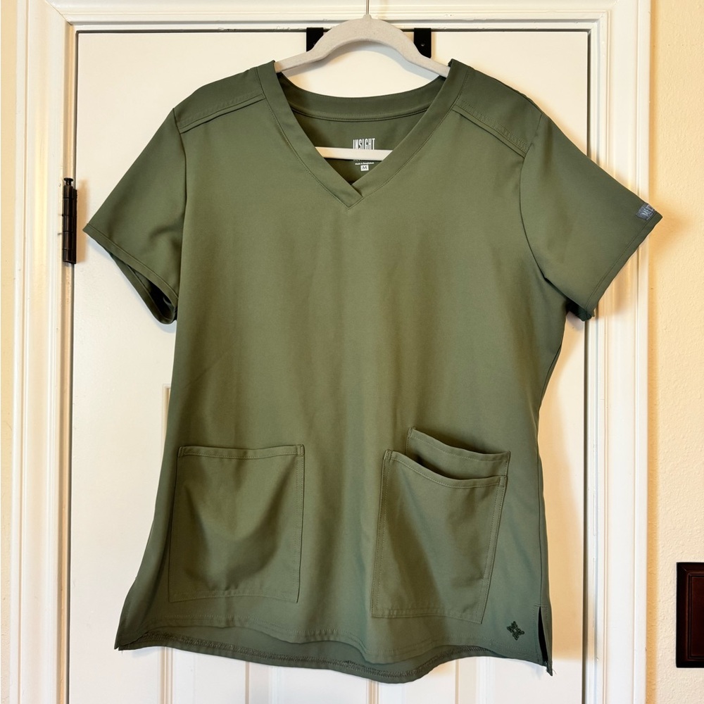 Med couture green scrub top